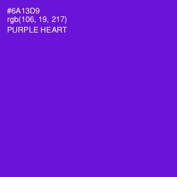 #6A13D9 - Purple Heart Color Image