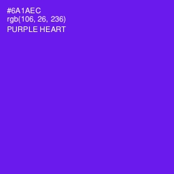 #6A1AEC - Purple Heart Color Image