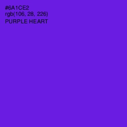 #6A1CE2 - Purple Heart Color Image