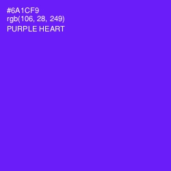 #6A1CF9 - Purple Heart Color Image
