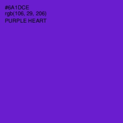 #6A1DCE - Purple Heart Color Image