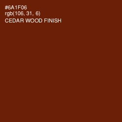 #6A1F06 - Cedar Wood Finish Color Image