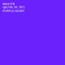 #6A21FB - Purple Heart Color Image