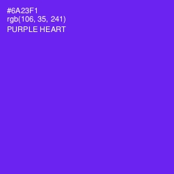 #6A23F1 - Purple Heart Color Image