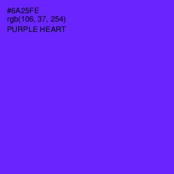 #6A25FE - Purple Heart Color Image