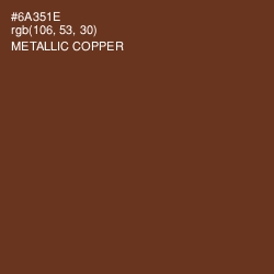 #6A351E - Metallic Copper Color Image