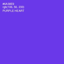 #6A38E9 - Purple Heart Color Image