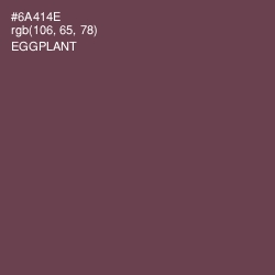 #6A414E - Eggplant Color Image