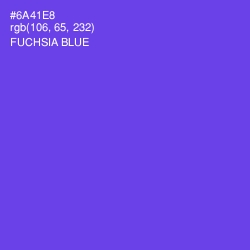 #6A41E8 - Fuchsia Blue Color Image