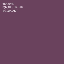 #6A425D - Eggplant Color Image