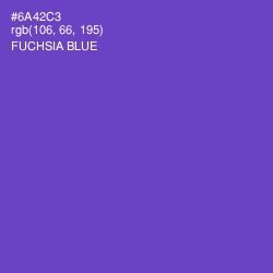 #6A42C3 - Fuchsia Blue Color Image