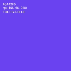 #6A42F0 - Fuchsia Blue Color Image