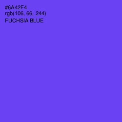 #6A42F4 - Fuchsia Blue Color Image