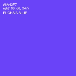 #6A42F7 - Fuchsia Blue Color Image