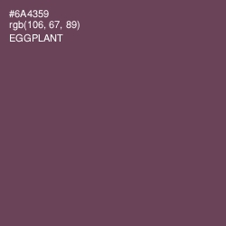 #6A4359 - Eggplant Color Image