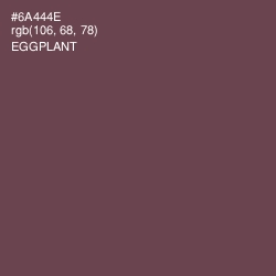 #6A444E - Eggplant Color Image