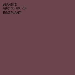 #6A454E - Eggplant Color Image