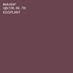 #6A454F - Eggplant Color Image