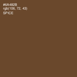 #6A482B - Spice Color Image