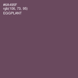 #6A495F - Eggplant Color Image
