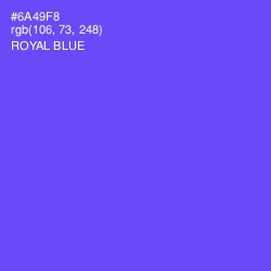 #6A49F8 - Royal Blue Color Image
