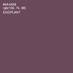 #6A4A58 - Eggplant Color Image