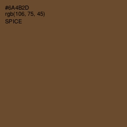 #6A4B2D - Spice Color Image