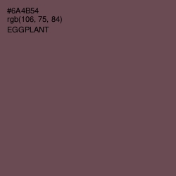 #6A4B54 - Eggplant Color Image