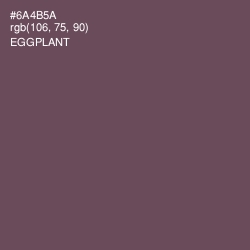 #6A4B5A - Eggplant Color Image