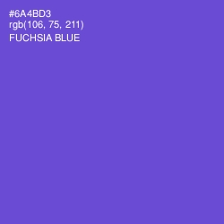 #6A4BD3 - Fuchsia Blue Color Image