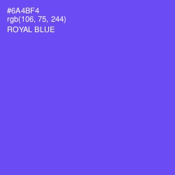 #6A4BF4 - Royal Blue Color Image