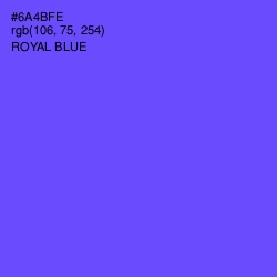 #6A4BFE - Royal Blue Color Image