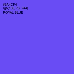 #6A4CF4 - Royal Blue Color Image