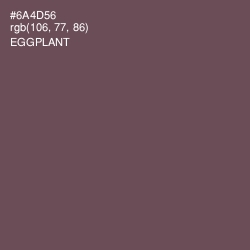 #6A4D56 - Eggplant Color Image