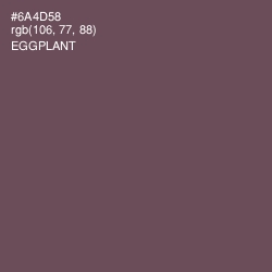 #6A4D58 - Eggplant Color Image