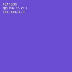 #6A4DD3 - Fuchsia Blue Color Image