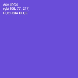 #6A4DD9 - Fuchsia Blue Color Image