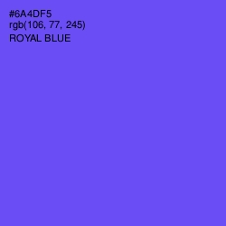 #6A4DF5 - Royal Blue Color Image