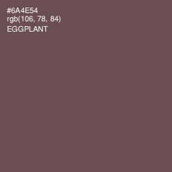 #6A4E54 - Eggplant Color Image