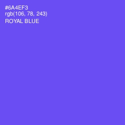 #6A4EF3 - Royal Blue Color Image