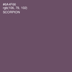 #6A4F66 - Scorpion Color Image
