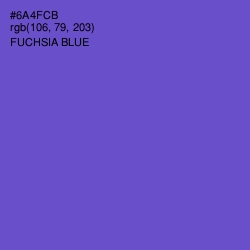 #6A4FCB - Fuchsia Blue Color Image