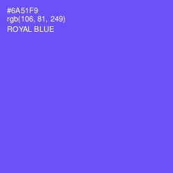 #6A51F9 - Royal Blue Color Image