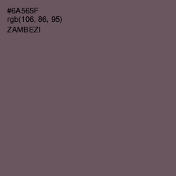 #6A565F - Zambezi Color Image