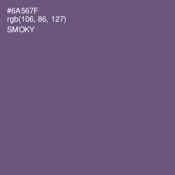 #6A567F - Smoky Color Image