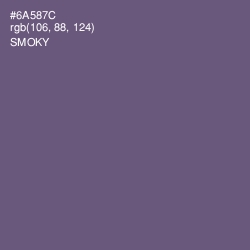 #6A587C - Smoky Color Image