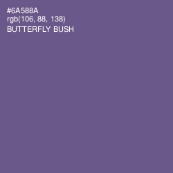 #6A588A - Butterfly Bush Color Image