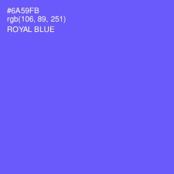 #6A59FB - Royal Blue Color Image