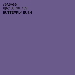 #6A5A8B - Butterfly Bush Color Image