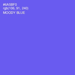 #6A5BF0 - Moody Blue Color Image